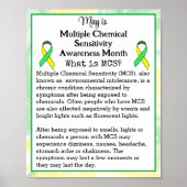 Poster Mai est une sensibilisation à la sensibilité chimi (Devant)