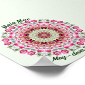 Poster Mai Fleur de naissance Citation personnalisée Enfa (Coin)