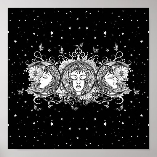 Poster Maiden Mother Crone - Triple Moon (Devant)