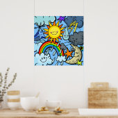 Poster Maigre dessin Météo Météo Prévision Météo Contexte (Cuisine)