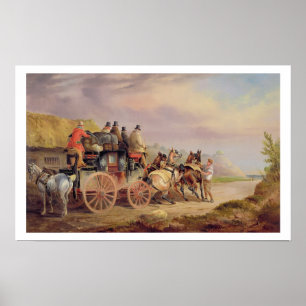 Poster Mail Coaches on the Road : The Quicksilver Devonp