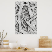 Poster Maillage Organique Enchevêché : Une Abstraction Fi (Cuisine)