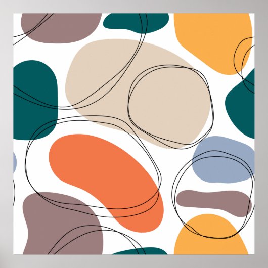 Poster Maillot abstrait géométrique à main (Devant)