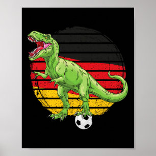 Poster Maillot allemand de foot Dino Trex Allemagne Drape