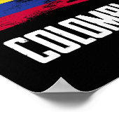 Poster Maillot Colombie Drapeau Colombie Équipe Foot Colo (Coin)