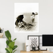 Poster maillot de bain Girl bord de mer Oregon Beach Vint (Bureau à domicile)