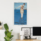Poster maillot de bain parisien (Bureau à domicile)