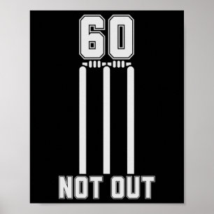 Poster Maillot de cricket 60 pas sorti 60 courses cricket