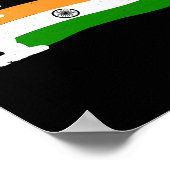 Poster Maillot de cricket d'Inde avec cadeau de drapeau i (Coin)