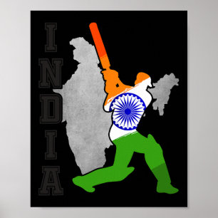 Poster Maillot de cricket indien amateur de l'équipe de c