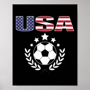 Poster Maillot de fans de football d'Amérique fière - Dra