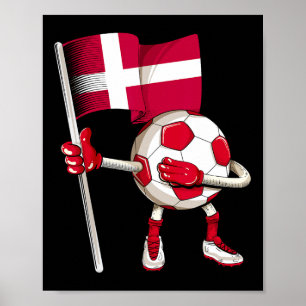 Poster Maillot de foot danois Drapeau danois Footll Dab D