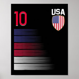 Poster Maillot de foot Usa Byll Drapeau