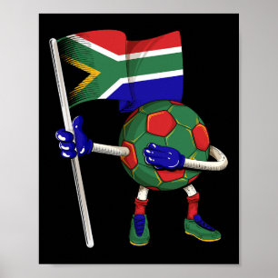 Poster Maillot de football d'Afrique du Sud Drapeau de l'