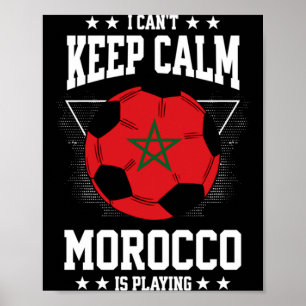 Poster Maillot de Football Maroc 2022 Drapeau Drôle Amour