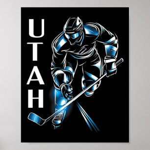 Poster Maillot de hockey d'Eddy Canyon pour adultes Utah