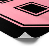 Poster Maillot de joueur rose numéro 8 uniforme #8 (Coin)