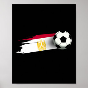 Poster Maillot de l'équipe de football égyptienne Drapeau