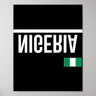 Poster Maillot de sport du drapeau nigérian