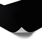 Poster Maillot de Sport Monogramme Nom Numéro Noir (Coin)