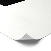 Poster Maillot de sport Nom Numéro Monogramme Blanc (Coin)