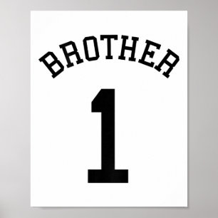 Poster Maillot d'équipe frère n° 1 Soccer Handll croquis
