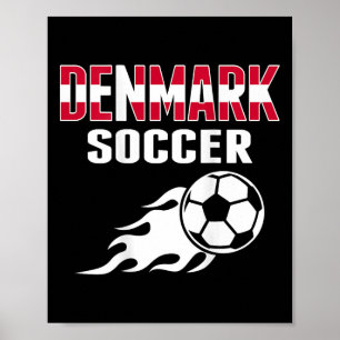 Poster Maillot des Amoureux de Football Fiers de Danemark