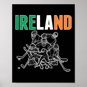 Poster Maillot des fans de hockey sur glace d'Irlande - S