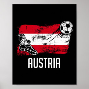 Poster Maillot Drapeau Autriche Équipe De Football Autric