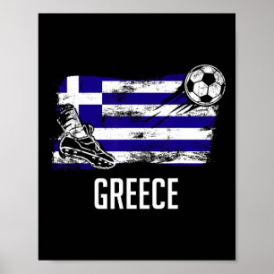 Poster Maillot Drapeau Grèce Équipe De Football Grecque G