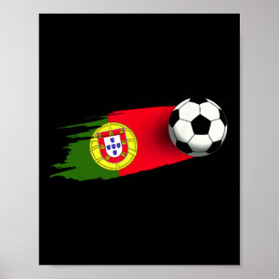 Poster Maillot drapeau Portugal Équipe de football portug