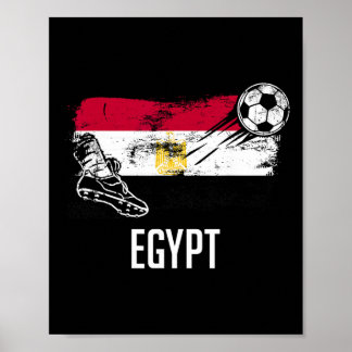 Poster Maillot du drapeau de l'Égypte Équipe de football 