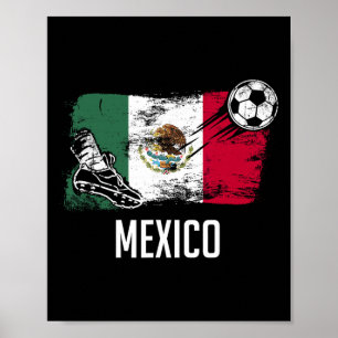 Poster Maillot du drapeau du Mexique Équipe de football m