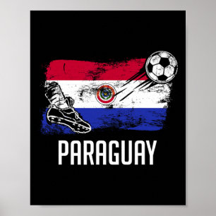 Poster Maillot du drapeau paraguayen Équipe de football p