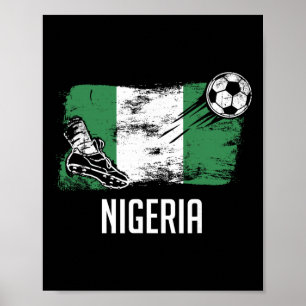 Poster Maillot du Nigeria Drapeau du Nigeria Équipe de fo