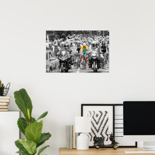 Poster Maillot Jaune du Tour de France Peloton Course Cyc