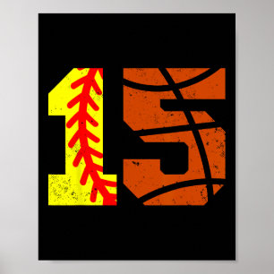 Poster Maillot numéro 15 Softll Sketll Drôle 15e annivers