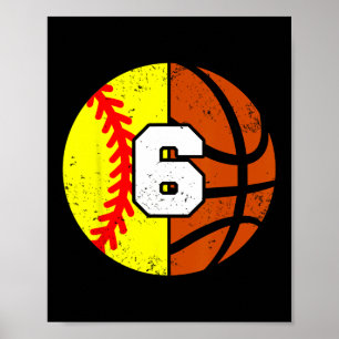 Poster Maillot Softll Sketll Numéro 6 Drôle de 6e Anniver