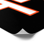 Poster Maillot Uniforme Pla Orange Et Blanc Numéro 44 Srt (Coin)