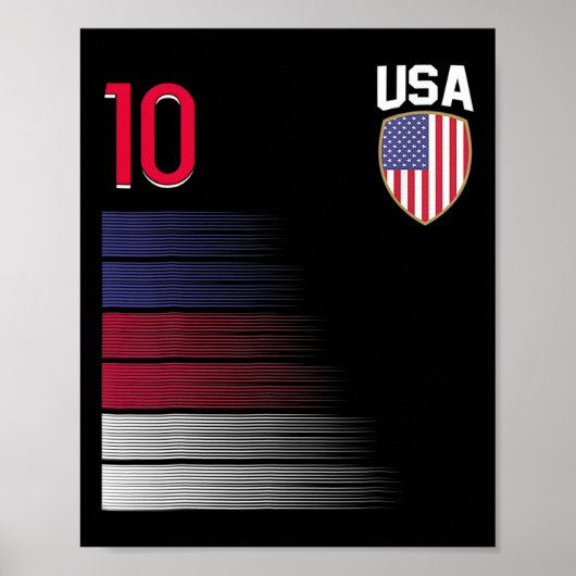 Poster Maillot Usa Soccer Ll Flag (Devant)