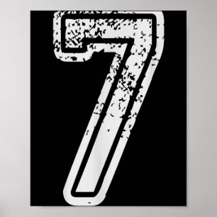 Poster Maillots d'équipe uniformes numéro 7 sept sports s