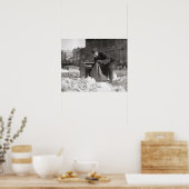 Poster Mailman dans la neige, 1922. Photo vintage (Cuisine)