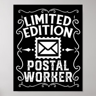 Poster Mailman Mail Lady Limited Edition Postal Worker