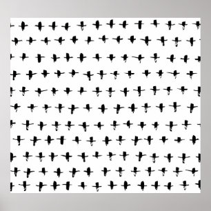 Poster Main de croix noires dessinée géométrique