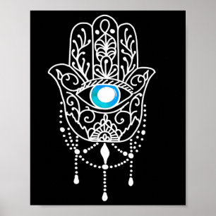 Poster Main de Hamsa mauvais œil Namaste Yoga Méditation