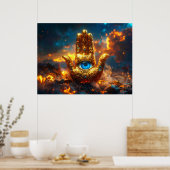POSTER MAIN DE HAMSA - ZEN BOUDDHISME (Cuisine)