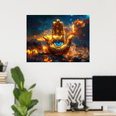 POSTER MAIN DE HAMSA - ZEN BOUDDHISME (Bureau à domicile)
