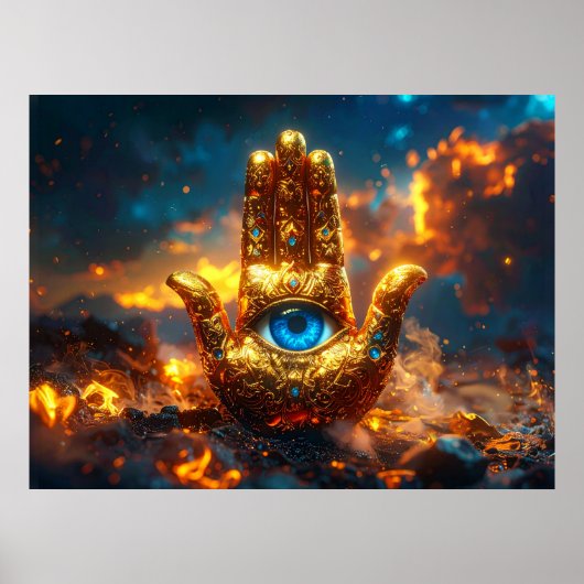 POSTER MAIN DE HAMSA - ZEN BOUDDHISME (Devant)