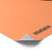 Poster Main de henné de Hamsa (orange) (Coin)