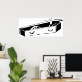 Poster Main de l'horreur émergeant du cercueil (Bureau à domicile)
